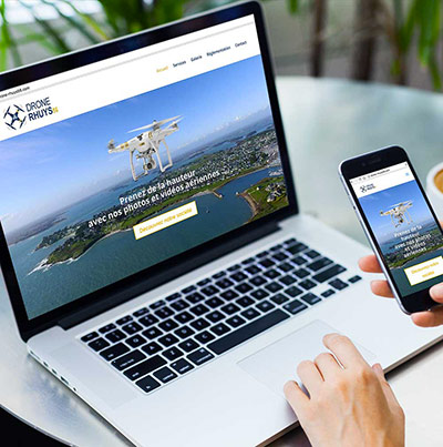 Breizhdez.fr : Réalisation de site web et blog : Société spécialiste des drones dans le golf du Morbihan